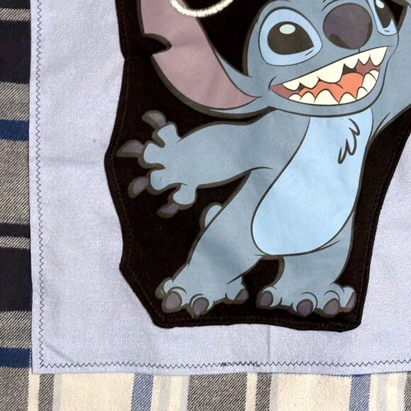Lilo & Stitch Upcycled Flannel (XL) Embroidered Logo • Blue Plaid Shirt - Picture 9 of 9